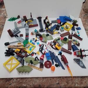 Lego Bulk Mixed Miscellaneous Pieces Minifigures Building Blocks 4lbs craggers